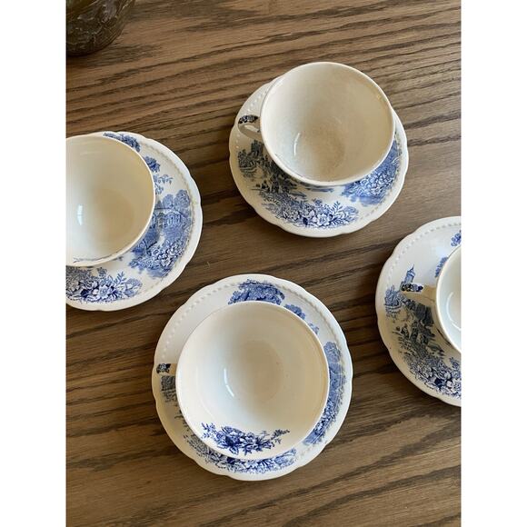 Vintage Cups And Saucers Swinnertons Staffordshire England The Ferry Collection - Picture 2 of 4